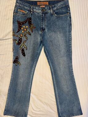 VINTAGE Daniel Embellished Wide Leg Jeans